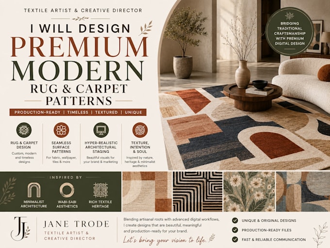 design premium modern rug and carpet patterns