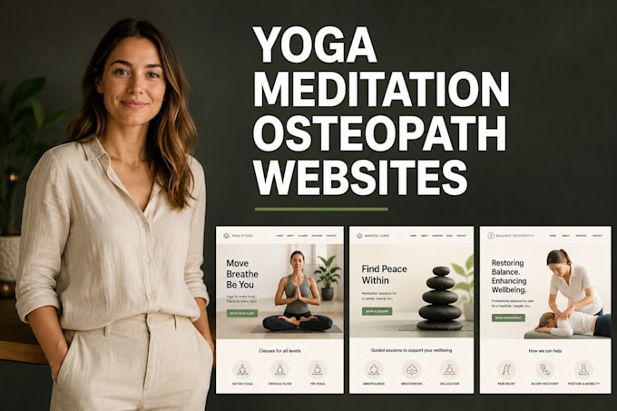 yoga website meditation website and osteopath website design