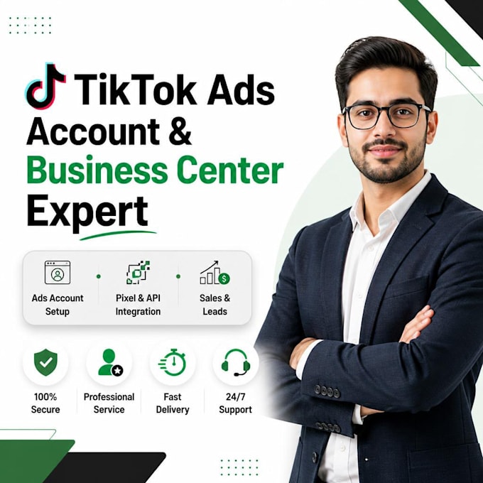 create tiktok ad account and tiktok business center