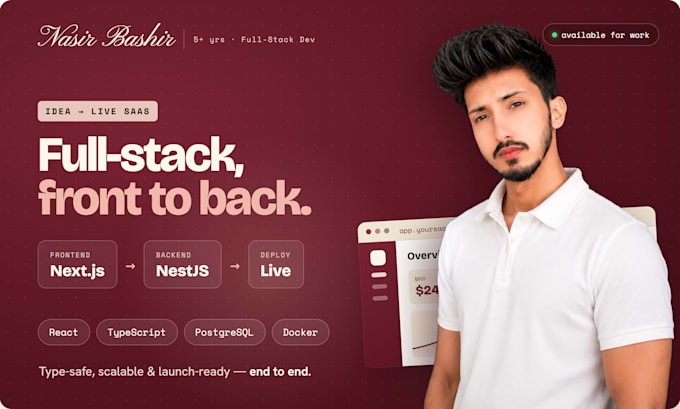 build your saas mvp full stack with nextjs frontend and nestjs backend