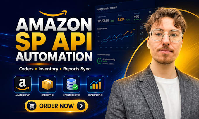 automate amazon orders, inventory sync and seller reports using sp API