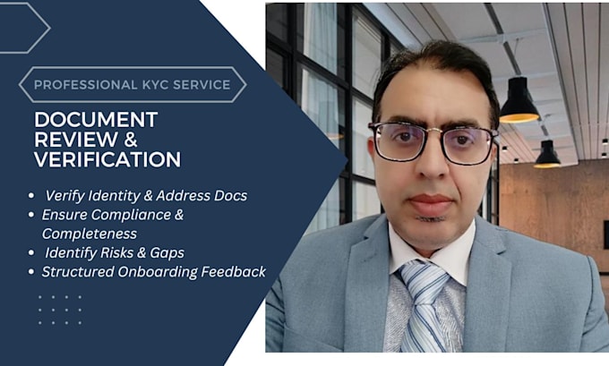 perform kyc aml compliance review, customer due diligence and risk assessment