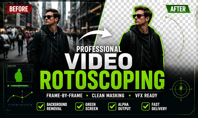 professionally rotoscope with clean frame by frame masking
