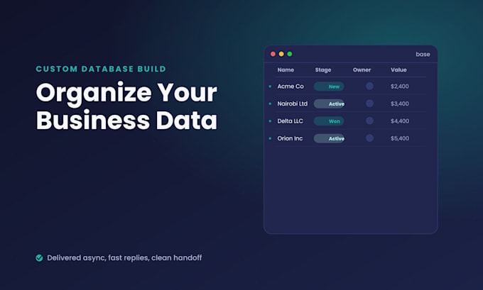 build a custom airtable database or CRM system