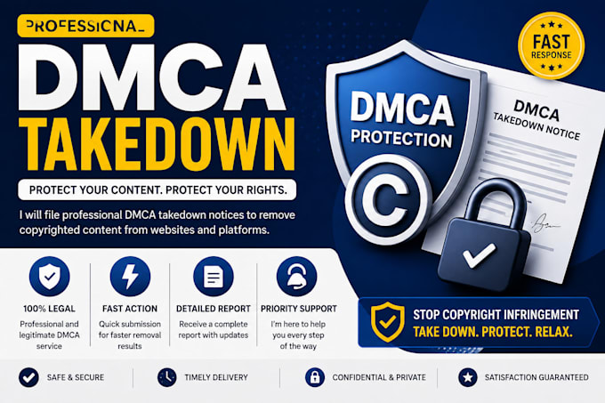 submit dmca takedown notices to remove stolen content