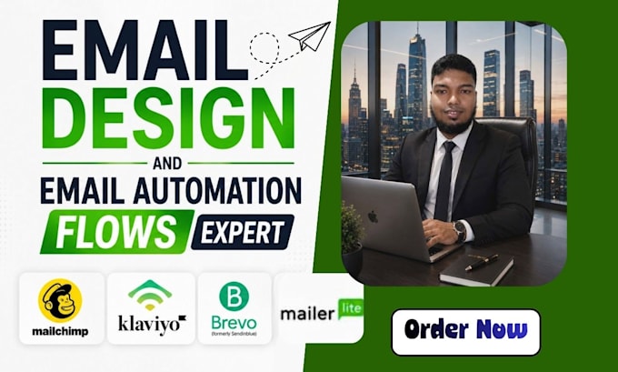 design responsive mailchimp email template newsletter and automation