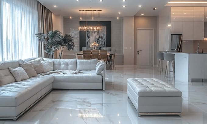 create interior design and realistic 3d room rendering
