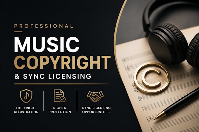 submit your music for sync licensing opportunities, music copyright registration