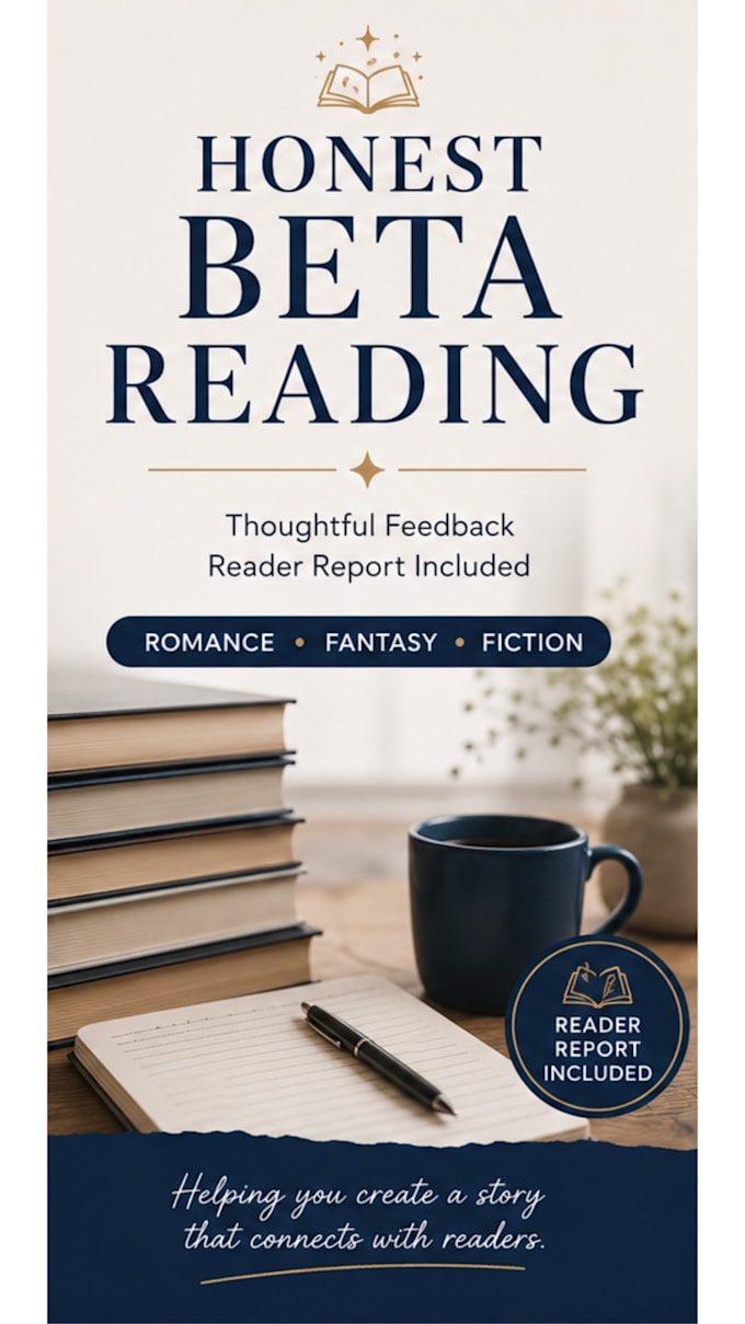beta read your romance or fantasy novel