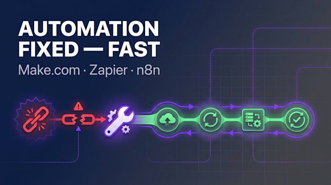 fix your make com integromat or zapier automation fast