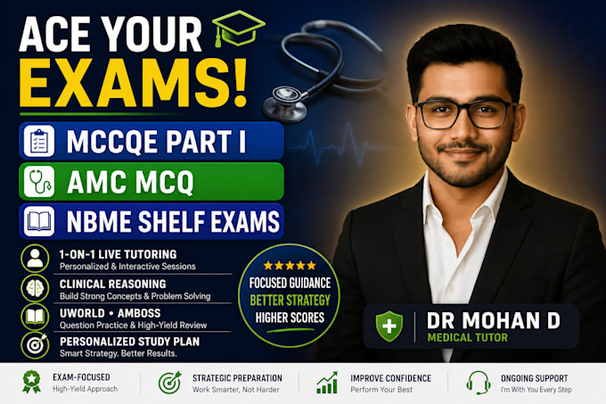 tutor mccqe part I, amc exam, and nbme shelf exams