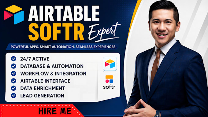 setup airtable automation, n8n ai, airtable database crm, clay com, softr expert