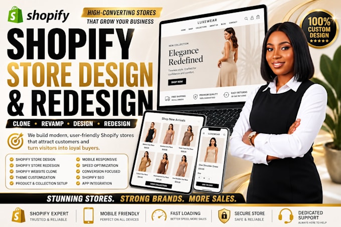 clone, revamp, design, redesign shopify store website
