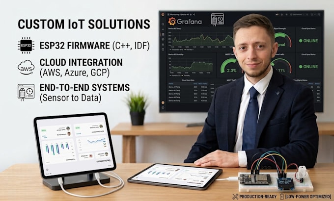 build iot solution with esp32 and embedded systems