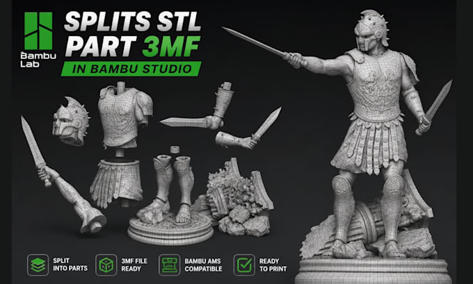 add color to 3d model convert stl 3mf file split part to 3mf bambu studio