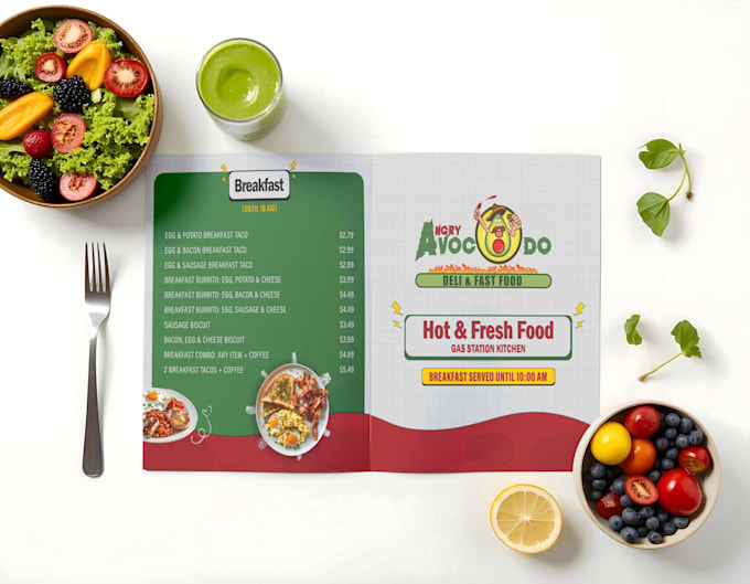 design restaurant menu, food menu, cafe menu