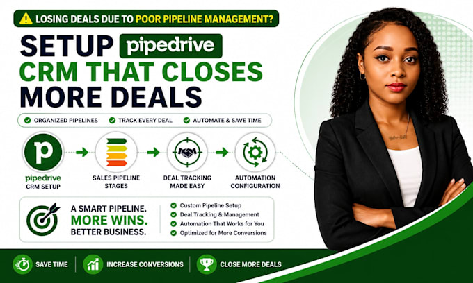 setup pipedrive CRM sales pipeline stages deal tracking automation configuration