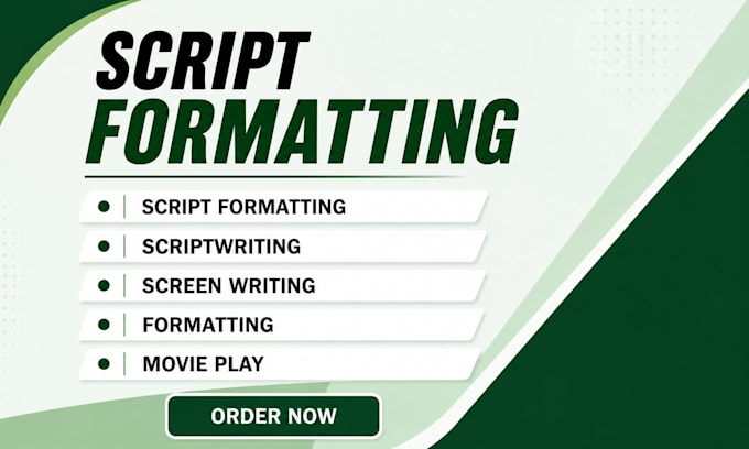 write and format your screenplay to industry standards