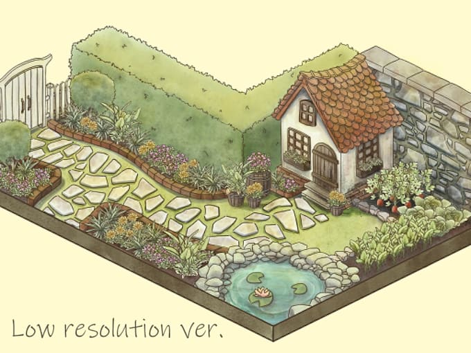 create cozy watercolor style illustrations