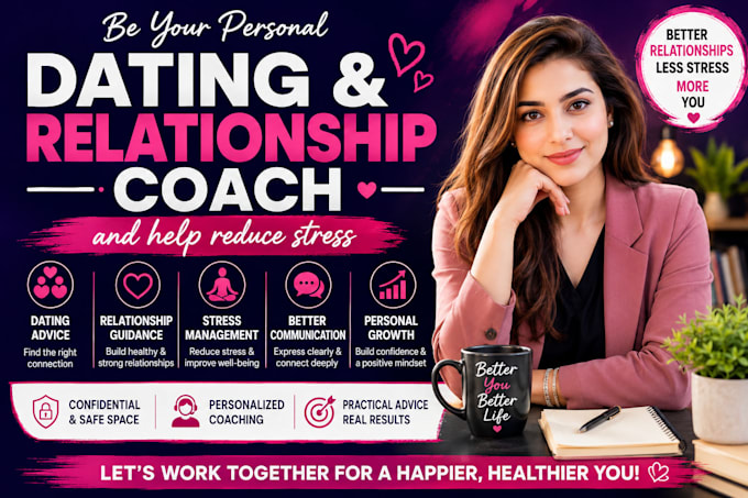 be your dating and relationship coach and help reduce stress