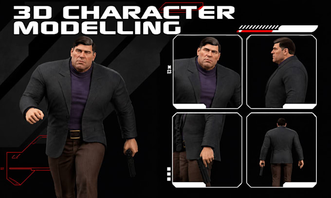 model game ready 3d characters with clean topology