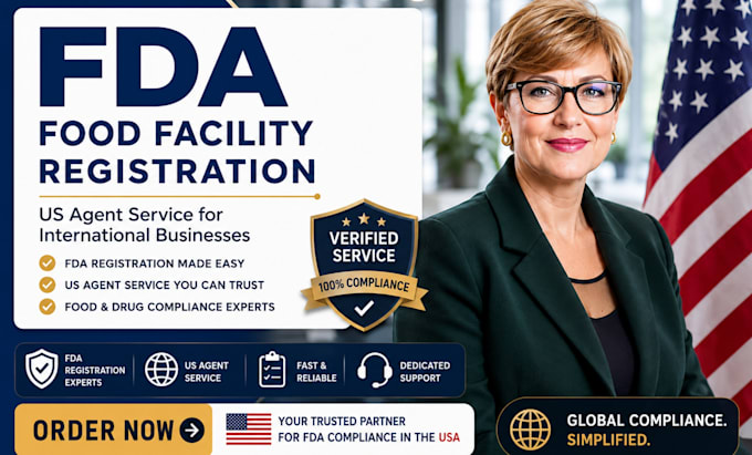 do fda food facility registration and provide US agent service