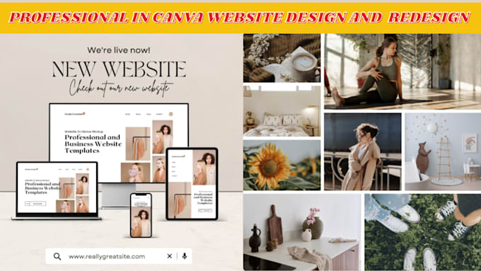 redesign, canva website design, landing page, ugc portfolio, canva workshop