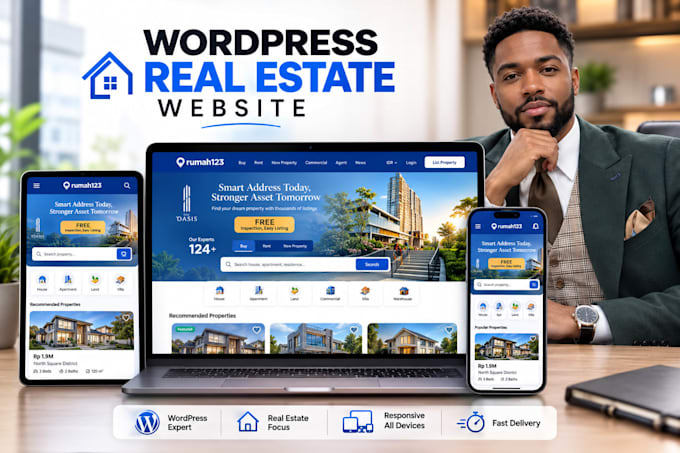 design responsive wordpress real estate website