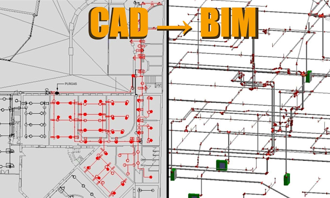 convert your cad drawings into a revit bim fire protection model