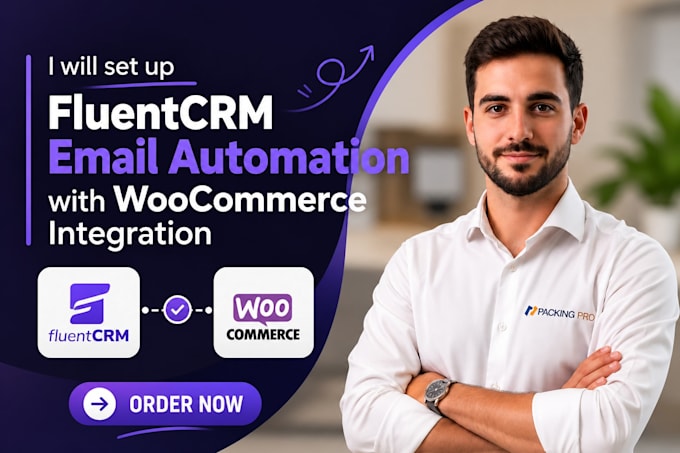 setup fluentcrm email automation with woocommerce integration