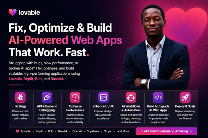 fix vibe coding errors, vibe coding expert bug fix lovable, base44, bolt, replit