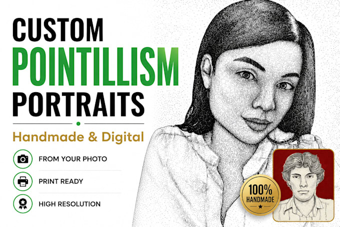 create a custom pointillism portrait from your photo
