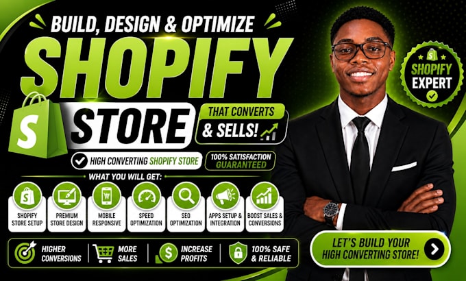 design redesign shopify store build shopify website dropshipping store
