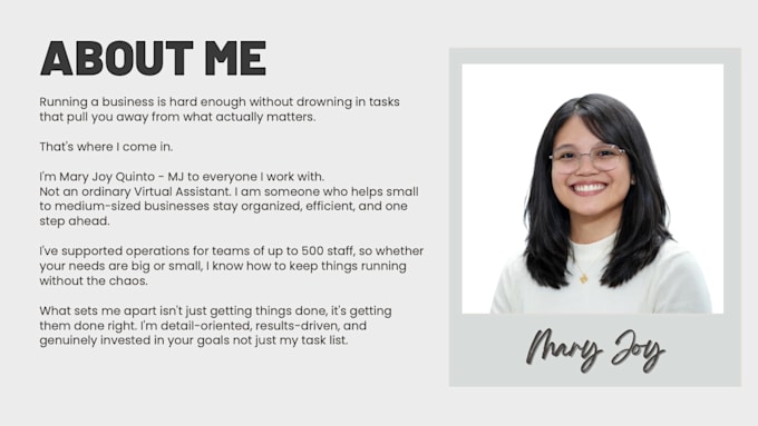 be your virtual assistant for admin and operations support