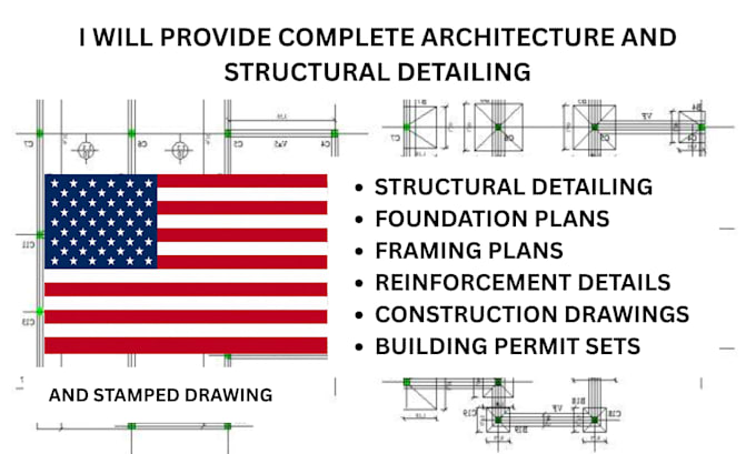 provide complete architecture and structural detailing