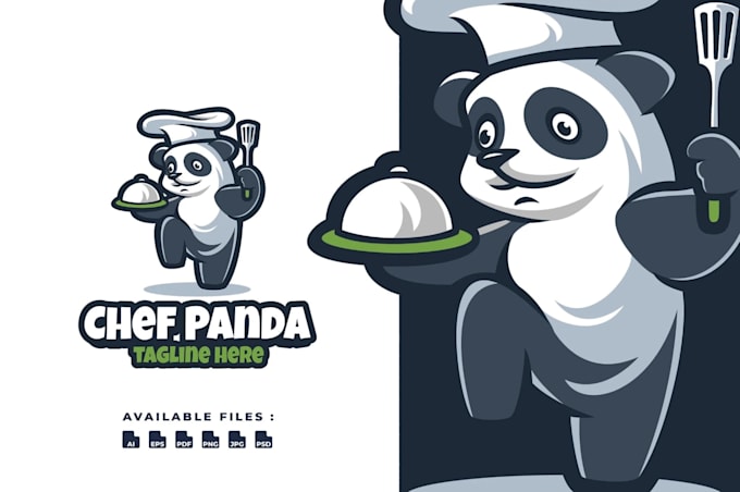 design a professional panda logo for your business