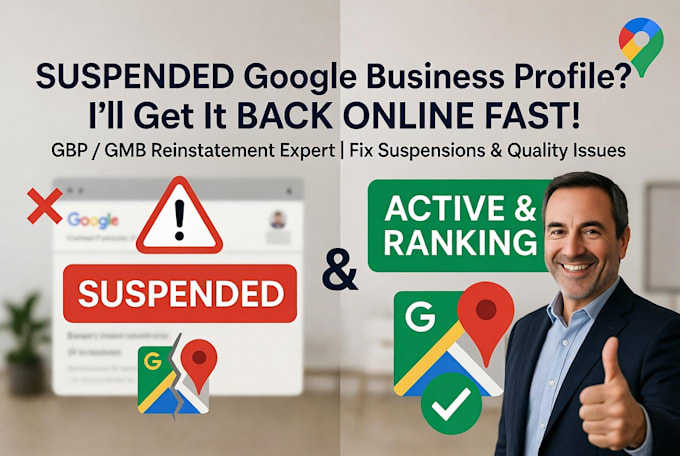 reinstate and fix suspended google my business profile
