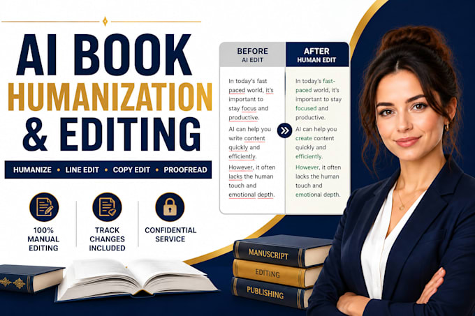 line edit, copy editing, proofread, ai rewrite, proofread your ai generated book