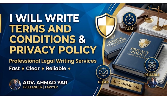 write terms and conditions and privacy policy