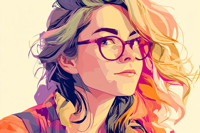 draw portrait vector illustration