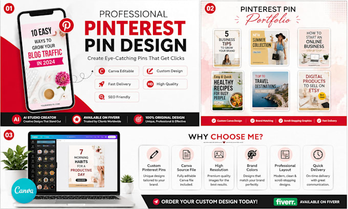 design professional pinterest pins in canva