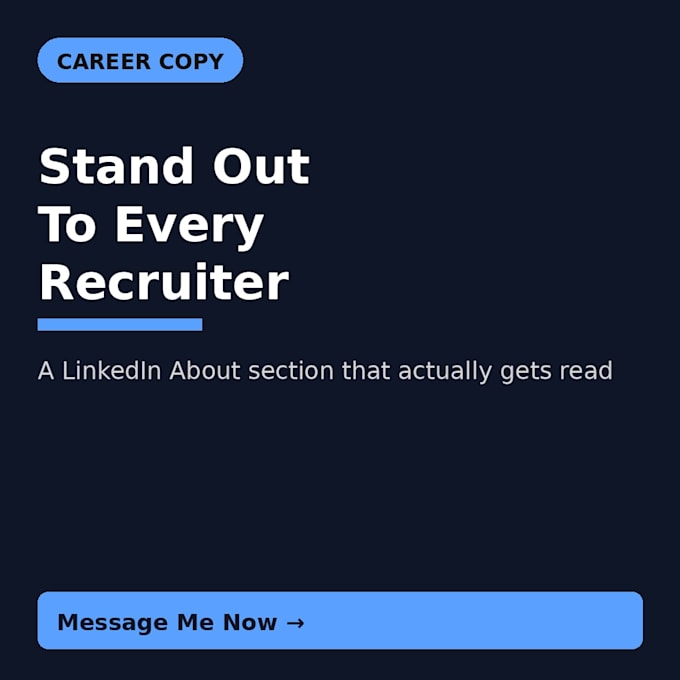 write a linkedin about section