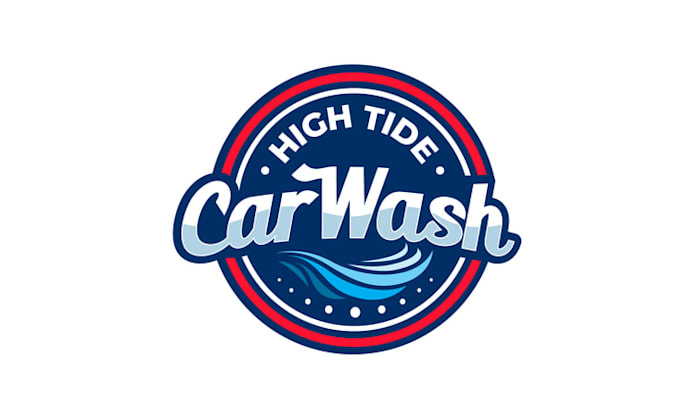 design modern car clean fresh wash logo