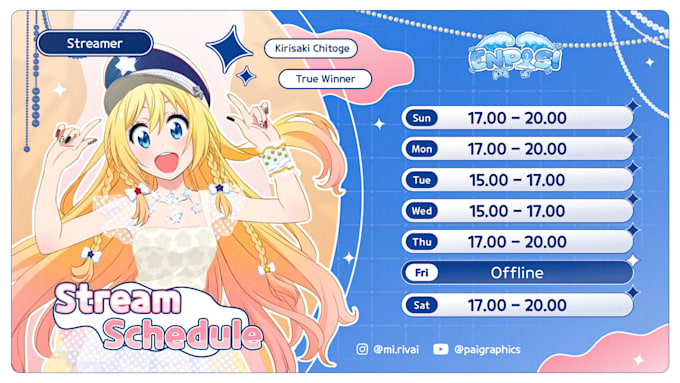 create stream schedule design