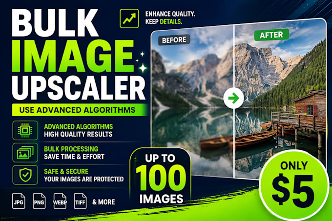 convert low quality images into high resolution
