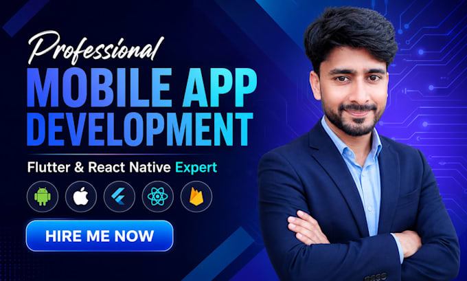 develop flutter or react native app for android and ios