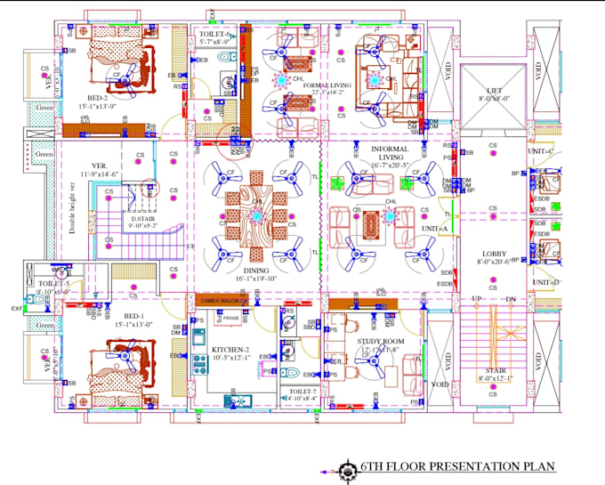 do autocad architectural layouts and electrical drawings