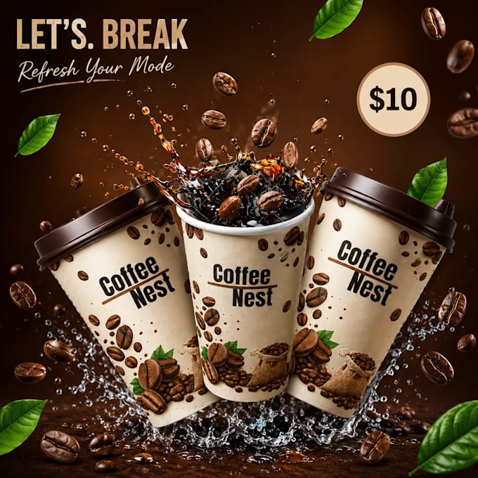 design a professional coffee poster