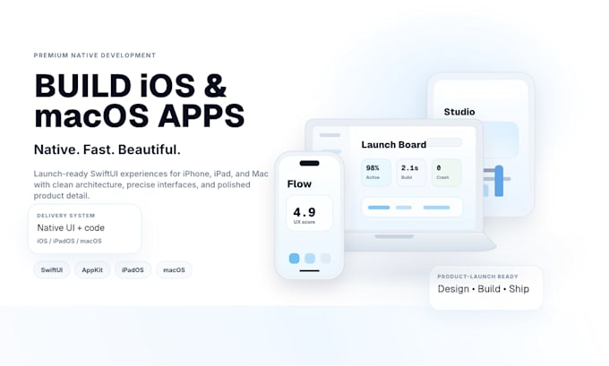 develop your fast native ios or macos app in swift