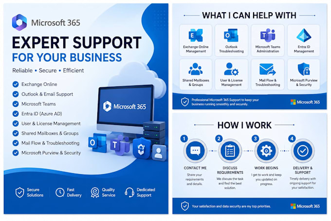 manage microsoft 365 exchange online, mailboxes, and troubleshoot email issues